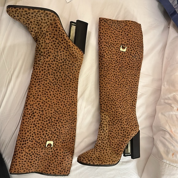 Diane Von Furstenberg Yvonne Pony hair Boots size 10 NWOT perfect - Picture 13 of 14